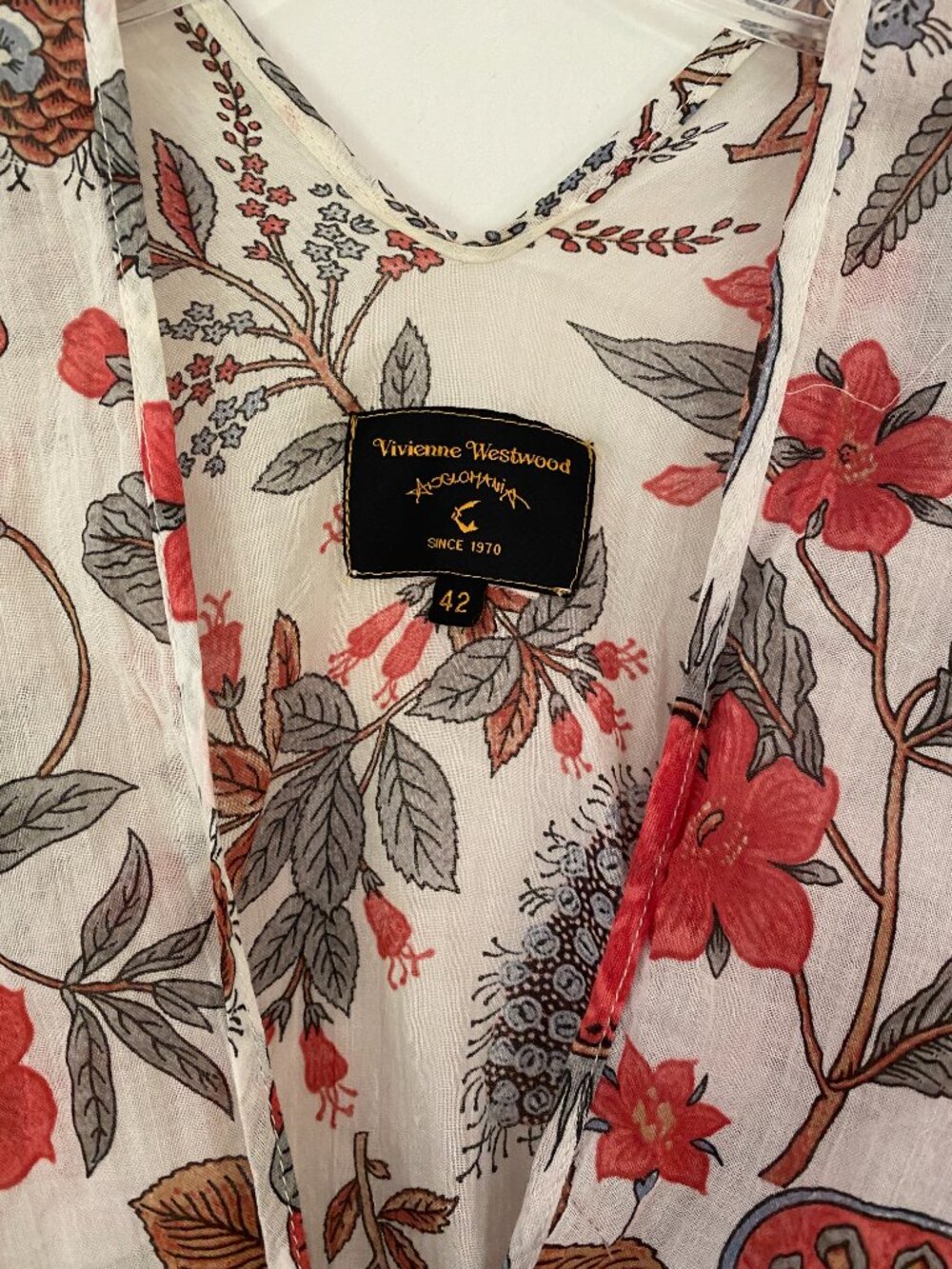 Vivienne Westwood Anglomania Blouse & Skirt Set in Botanical Poppy Print - Picture 8 of 13